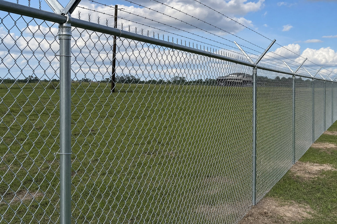 Commercial fence installation